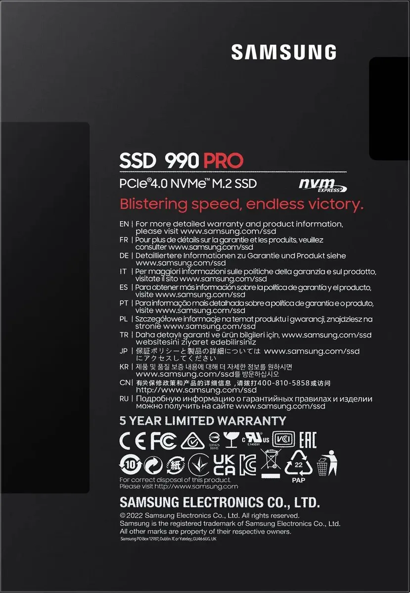 SSD Накопитель Samsung 990 PRO 2 TB PCLE