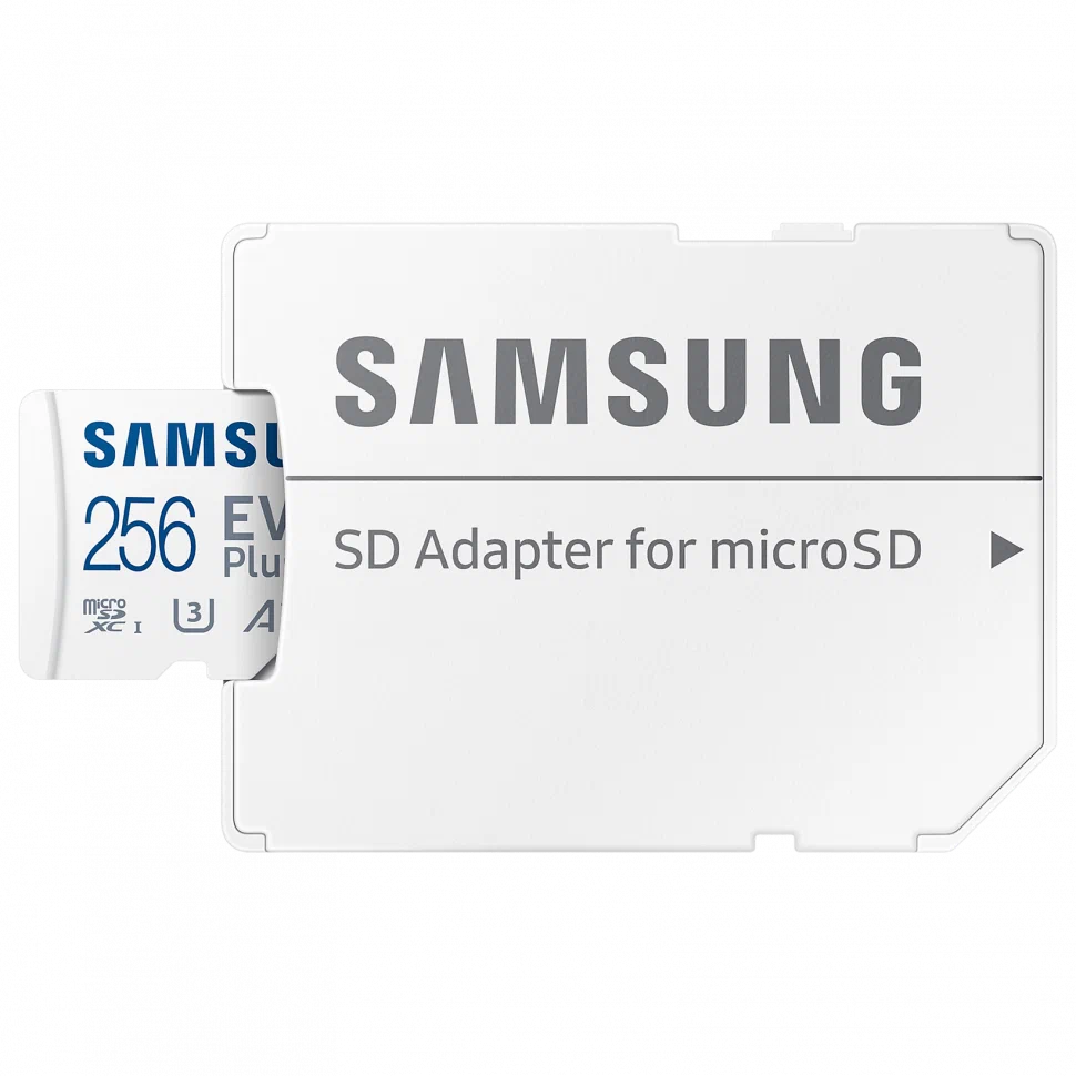 Карта памяти Samsung microSDXC 256 ГБ Class 10, V30, A2, UHS-I U3, R 130 МБ/с, адаптер на SD, 1 шт.