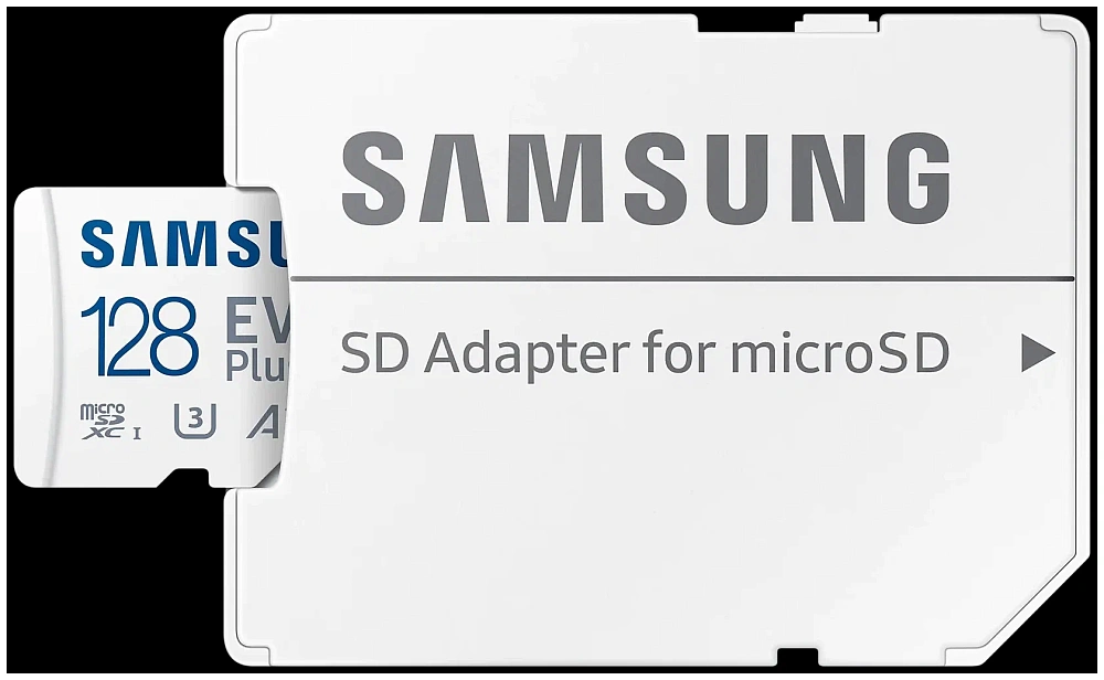 Карта памяти Samsung microSDXC 128 ГБ Class 10, V30, A2, UHS-I U3, R 130 МБ/с, адаптер на SD